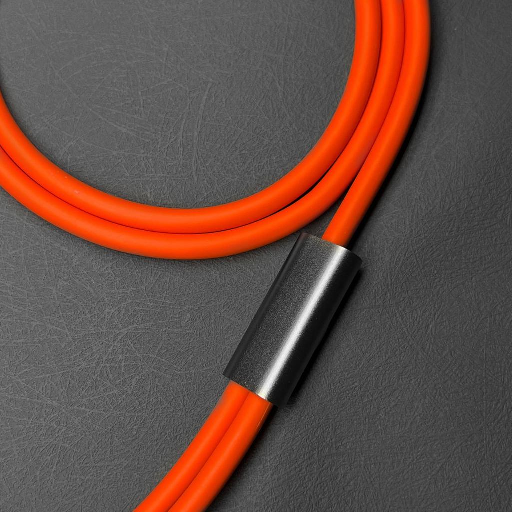 FONKEN 2 In 1 Type C 66W Liquid Silicone Fast Charging Cable For Samsung Xiaomi Zinc Alloy Lightning Charge Cable For iPone 14 Pro Max