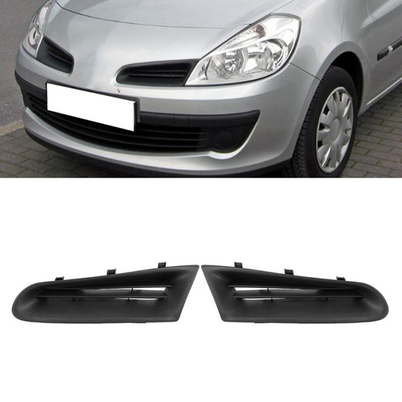 Car Front Bumper Open Vent Grilles for Clio MK3 05-09 Intake Fog Light Grill Cover Replace 7701208684 Left/Right Side