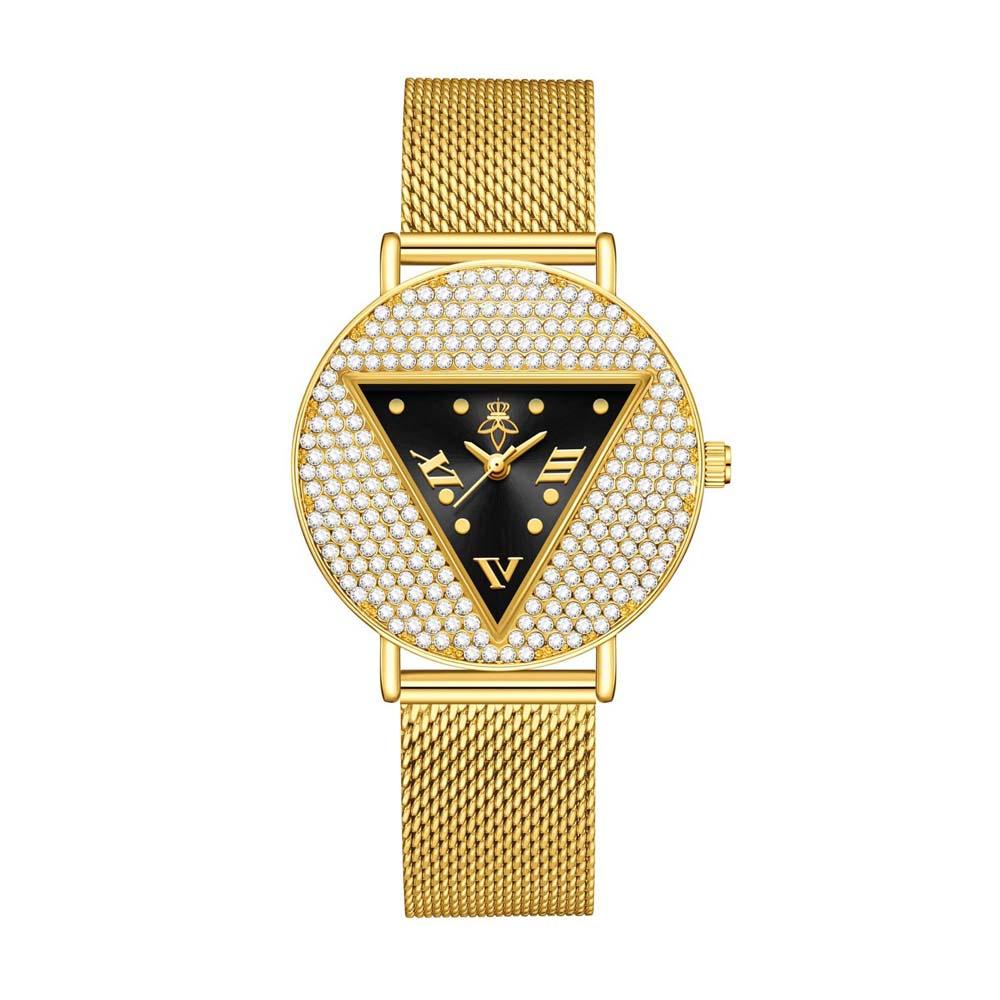 Yalalusi Niche Women's Quartz watch Triangular Luxury Women's WristWatch Diamond-Set Dial Fashionable Women's Watch reloj mujer
