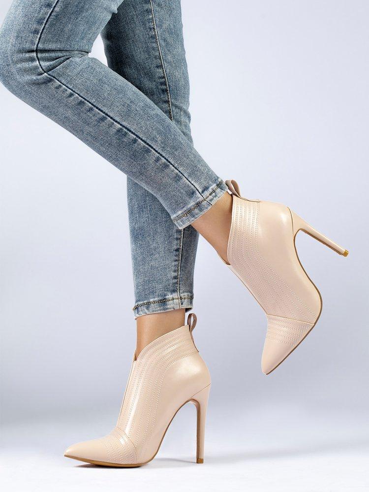 High Heel Pointed European and American Style Chelsea Boots Autumn Solid Color Heightening Short Fashion Boots