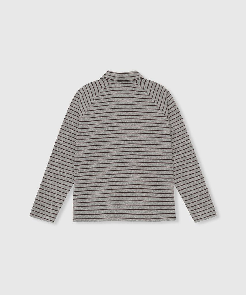 Nihi Soft Stripe Pique Tee (Melange Gray)