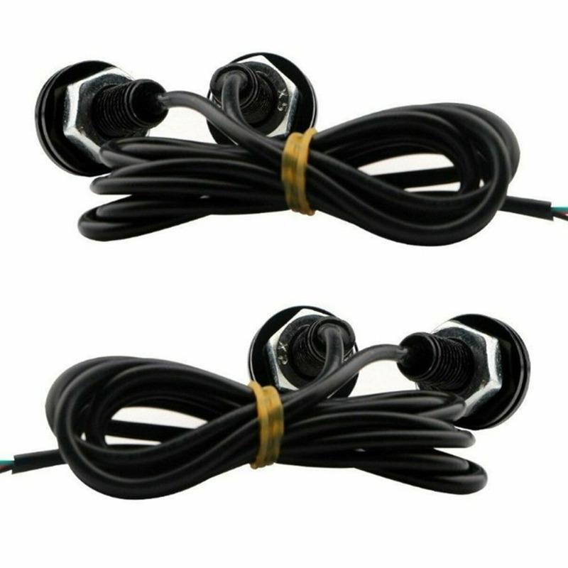 4Pcs 12V-15W 2-in-1 White+Yellow LED Car Auto Signal Lamp Turn Signal Side Light Tail Light For DRL Daytime Running Lights