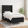 Maison Exclusive - Bed Slat Base with Mattress Black 90x200 Cm Fabric