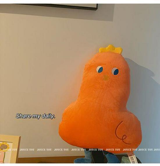 Quirky Black Dog Pillow, Cute Frog Plush, Yellow Duck Cushion for Sofa, Women’s Niche Doll Toy.