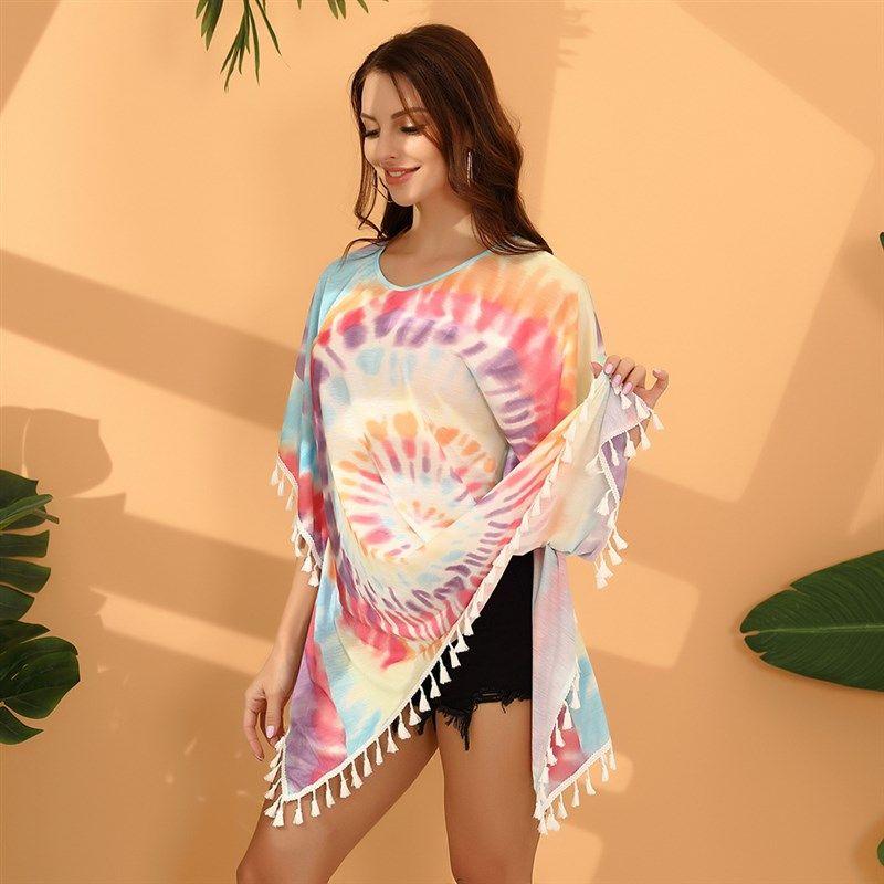 Beach Blouse Bikini Outer Cover Shirt Holiday Beach Skirt Dr
