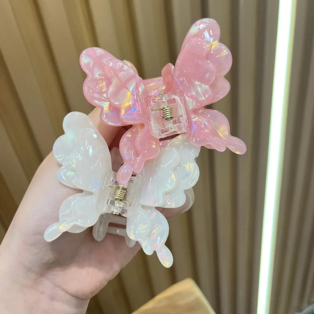 Double-Layered Butterfly Crab Barrette For Women Crab Hair Pins Accessories Anniversary Gift Ladies New Year’s Day Crab Clip