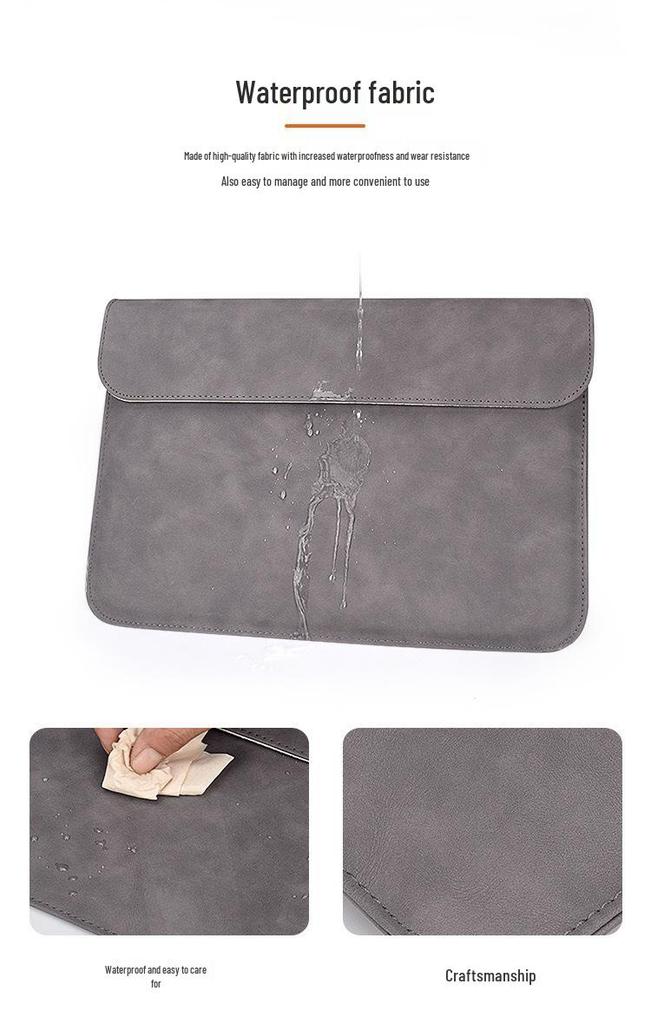 MacBook & Huawei Laptop Protector: 13-15.6 Inch Lambskin Pattern Sleeve