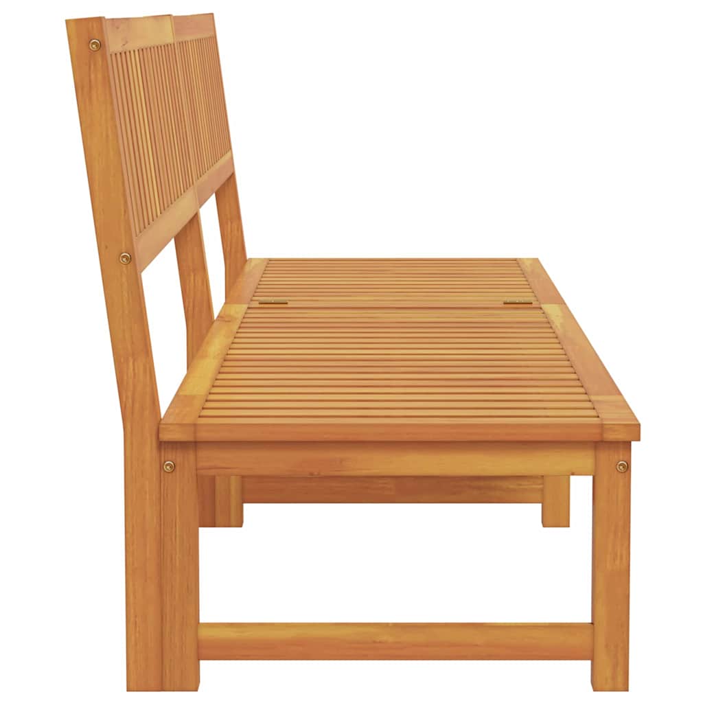 Sun Lounger Oil Natural 200 X 57 X 75 Cm Solid Acacia Wood