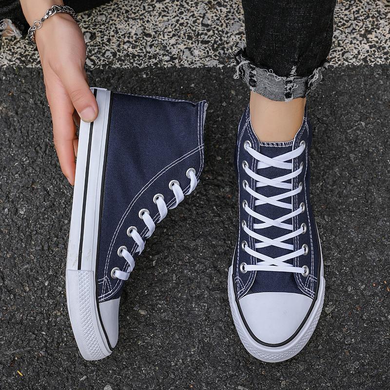 High-top canvas shoes men's Korean version trendy versatile student trendy shoes casual cloth shoes boys board shoes high-bang shoes men's shoes