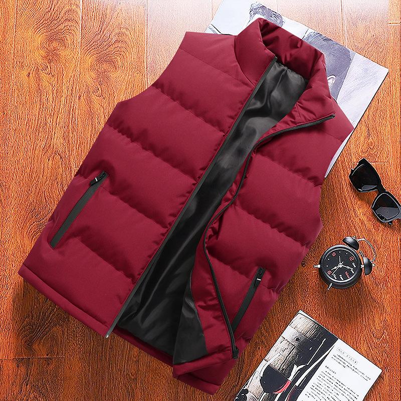 Plus-size Winter Men's Casual Waistcoat Thermal Cotton Vest Jacket