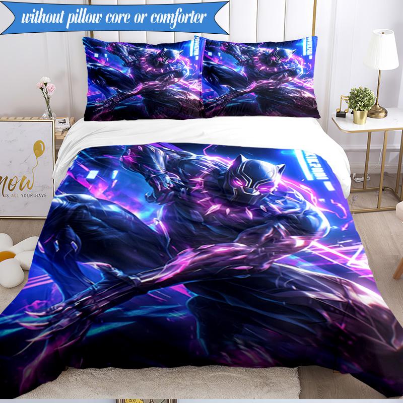 3PCS Panther In Action Bedding Set,Including 1pc Duvet Cover And 2pcs Pillowcases Perfect for Bedroom, Dormitory, Fan Christmas Gift
