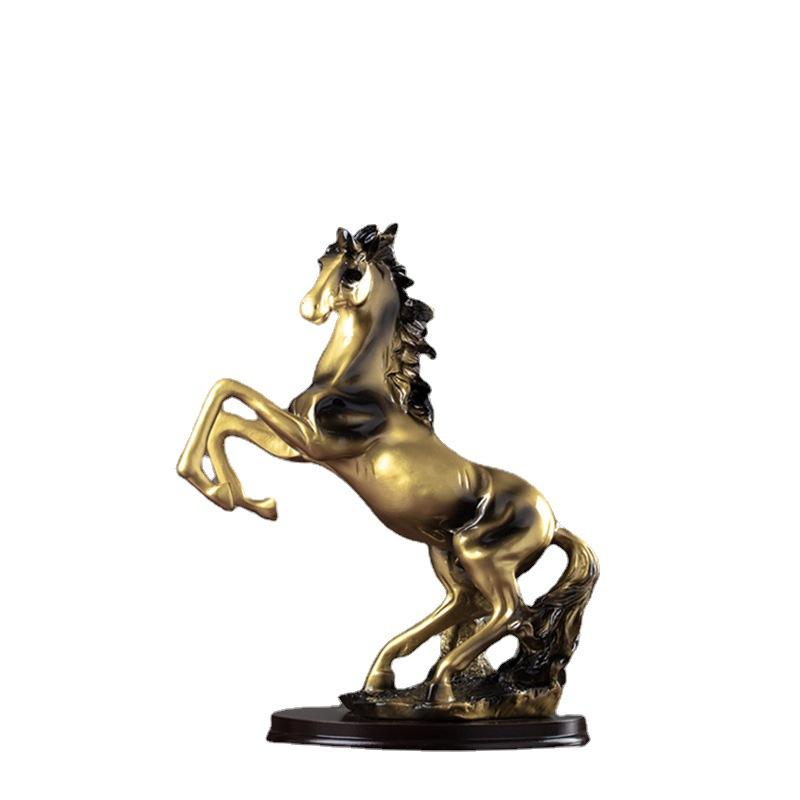 Resin Running Horse Figurine, Galloping Horse Statue For Living Room, Office Desk, TV Cabinet, Shelf And Home Decoration