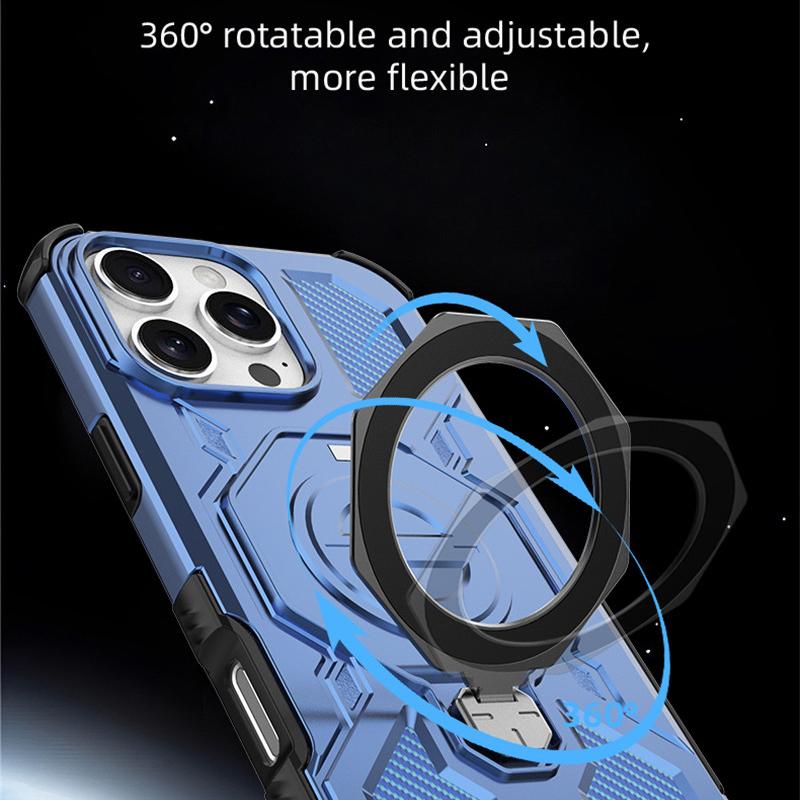 Magnetic Armor Case For iphone 17e Cases For iphone 17e 16e Air iphone 16 17 Pro Max Cover Magsafe Wireless Charging Phone Cover
