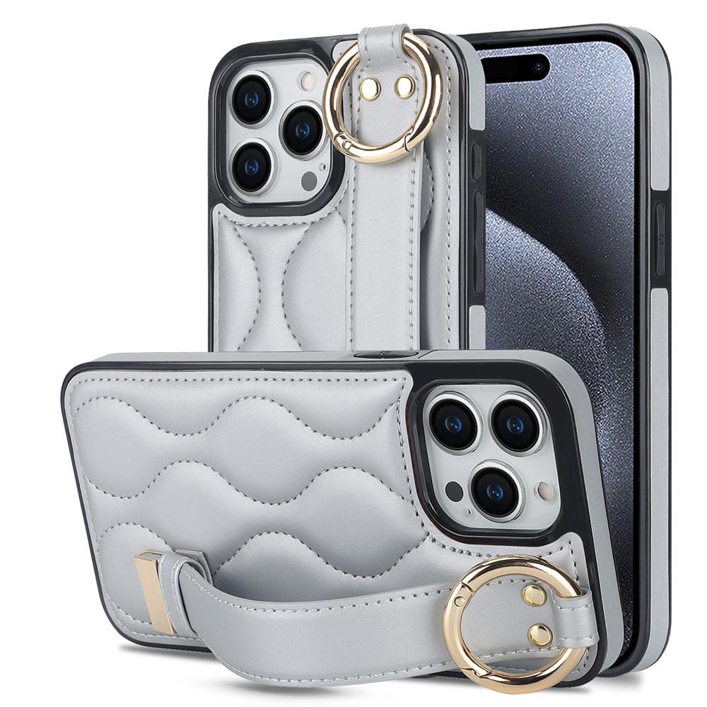 PU Leather Ring Wrist Strap Phone Case for IPhone 15 14 Plus 13 12 Mini 11 Pro Max X XS XR 7 8 Plus Holder Shockproof Cover
