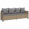 VidaXL Garden Furniture Set with Cushions 5 Pcs Beige Wicker, Outdoor Sofa Set, Garden Lounge Set, Set 3261548