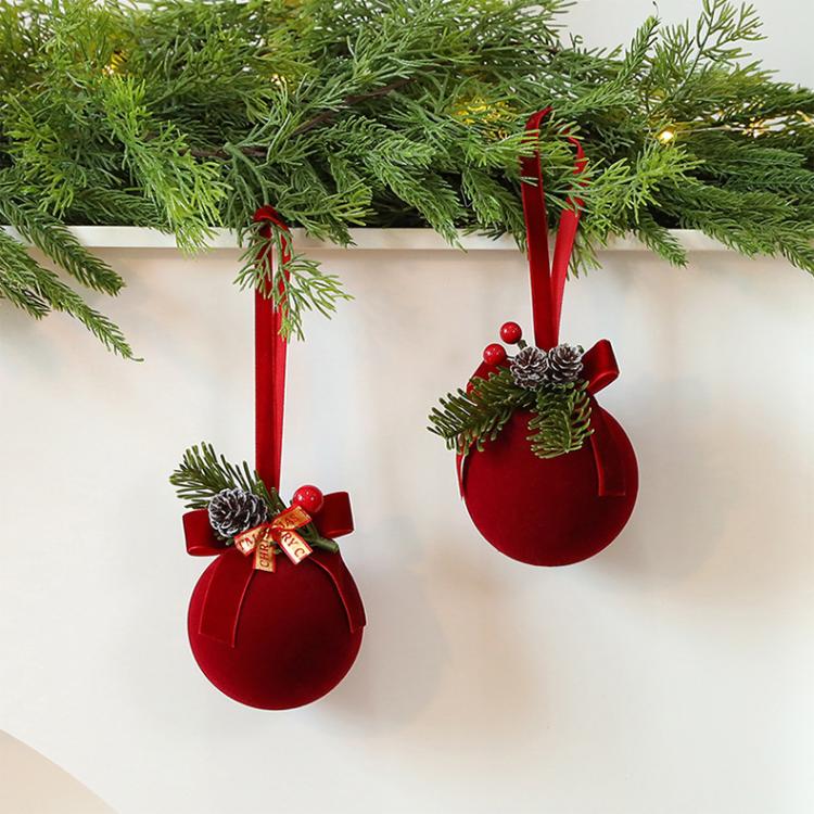Christmas Flocking Decorations Window Hanging Accessories