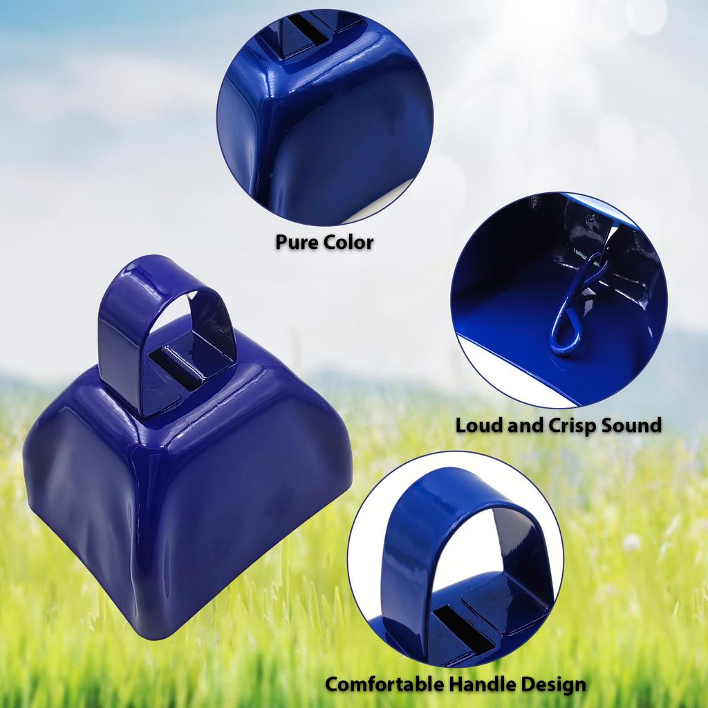 12 Pack Cowbells 3 Inch Metal Cowbell Noise Makers Sporting Events Small Cow Bell for Football Games Cheering
