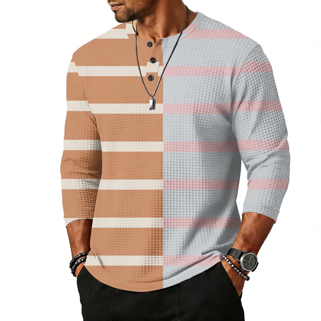 Herrtopp med raglanärm och trekvartsärm