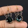 Chrome Diopside Handmade Gemstone Earrings, 999 Copper Wire Wrapped Earrings, Unique Design Jewelry Earrings