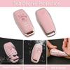 For Ford Key Fob Cover - Soft TPU Key Fob Case For Ford Edge Fusion Explorer Mustang Lincoln MKZ MKC MKX Smart Keyless Remote Key(Pink)