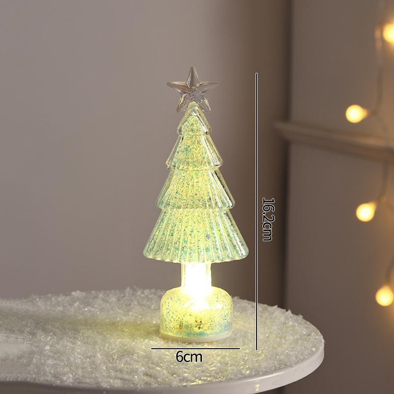 Glowing Christmas Tree Tabletop Ornaments Led Christmas Tree Windows Display Decor Festival Atmosphere Led Night Lights Gift