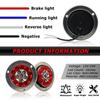 2Pcs Tail Rear Lamp Rear Tail Light Waterproof Energy Saving Anti-deformed 12V/24V Round Taillights Side Lamp For Vehicle