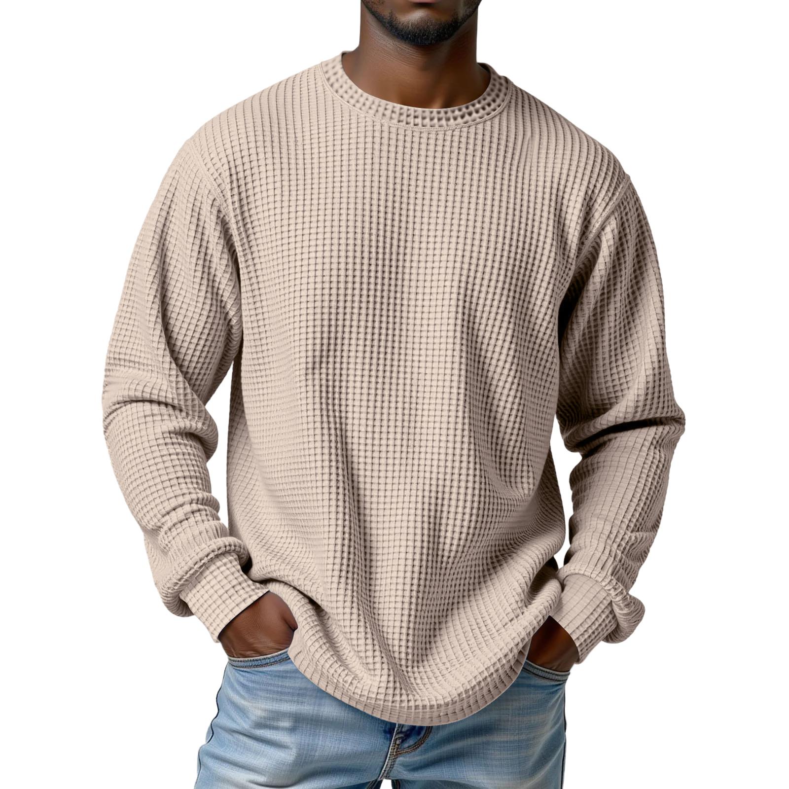 

Men s Knit Casual Collar Pullover , Long Sleeve Daily Wear S хакі