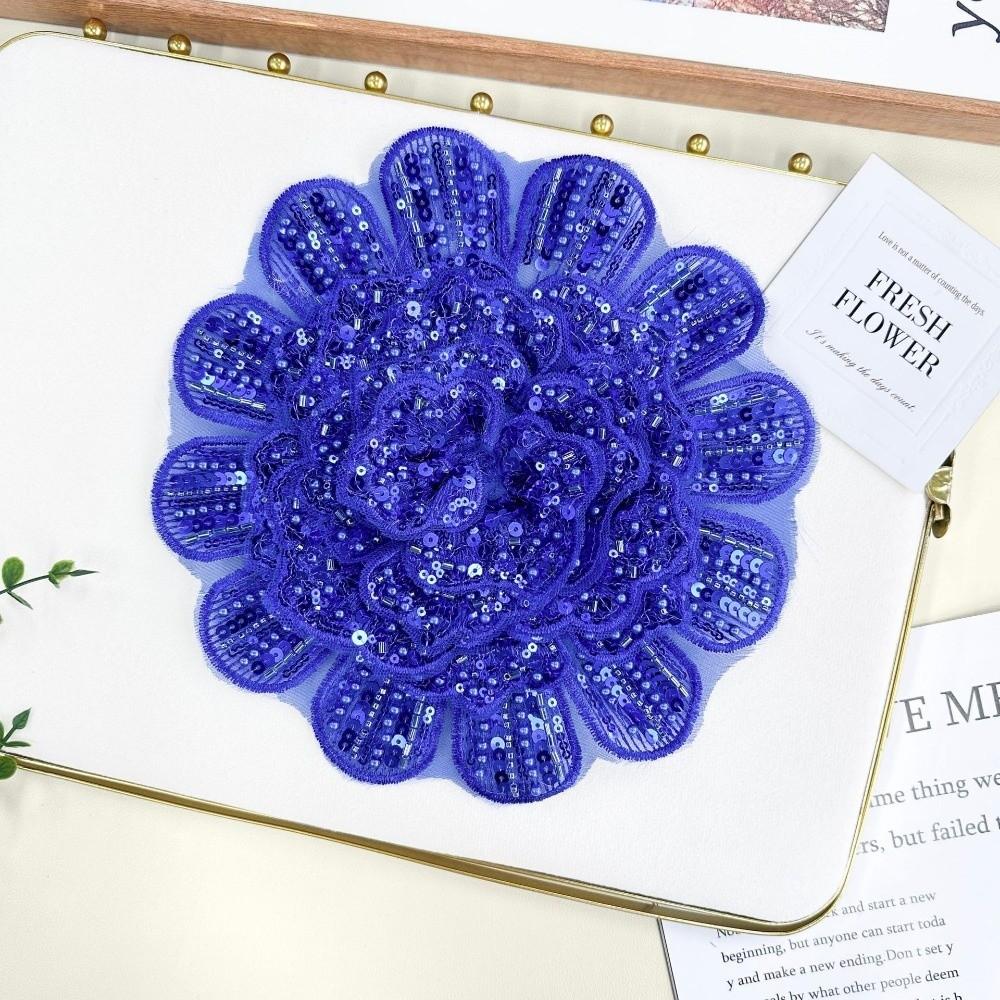 Full Diamond Rose-Shaped Patch Heavy-Duty Large Flower Applique Skirt Corsage Patch Cloth