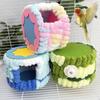 Bird Bed For Cage Cute Winter Plush Hammock Cylinder Parakeet Nest Warm Bird Bed For Parrot Cockatiel Conure Lovebird Finch