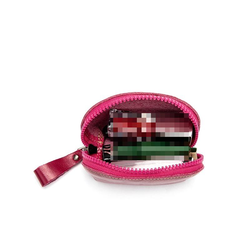 Cute Mini Leather Small Coin Purse High-end Sense First Layer Cowhide Coin Storage Bag Pendant Key Card Case