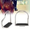 Stainless Steel Horse Stirrup AntiSlip Riding Equestrian Equipment Supplies with Rubber Pad