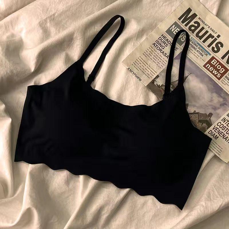 Seamless Ice Silk Sports Camisole with Built-in Bralette