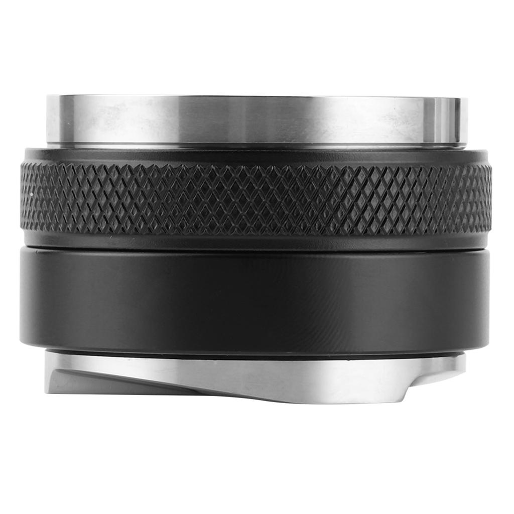 Dual Head Coffee Distributor Leveler Tool Adjustable Coffee Powder Tamper with 3 Angled Slopes Flat BaseBlack 58mm