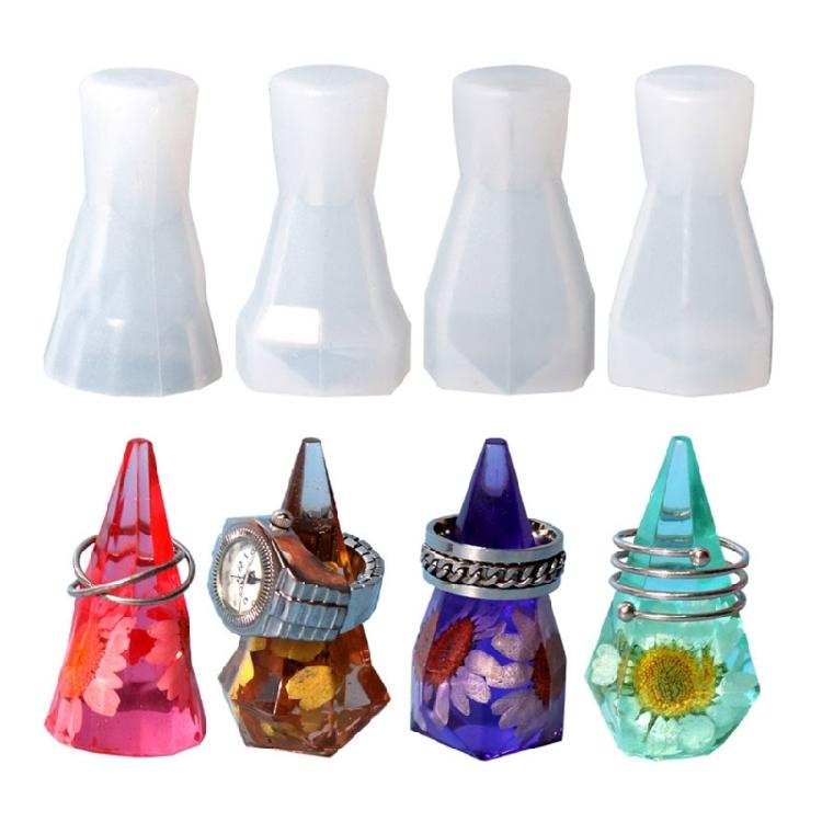 Ring Holder Cone Resin Mold Pyramid Mold for Epoxy Casting Jewelry Display Stand