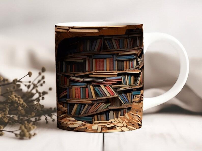 

Любитель Книг Библиотека Керамическая Кофейная Кружка Книжная Полка Книжная Полка Чайная Чашка Чтение 301-400ml