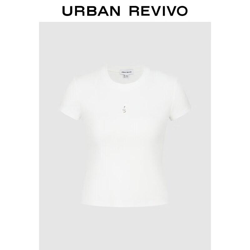 UR2026 Pastel Conch Embroidery Slim T-shirt S