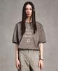 LMOOD Luna Garment Dyed Half T-Shirt Beige