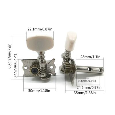 6ks Klasické kytarové ladicí kolíčky Jednoduché ladičky Klávesy Strunné části Hlavy stroje