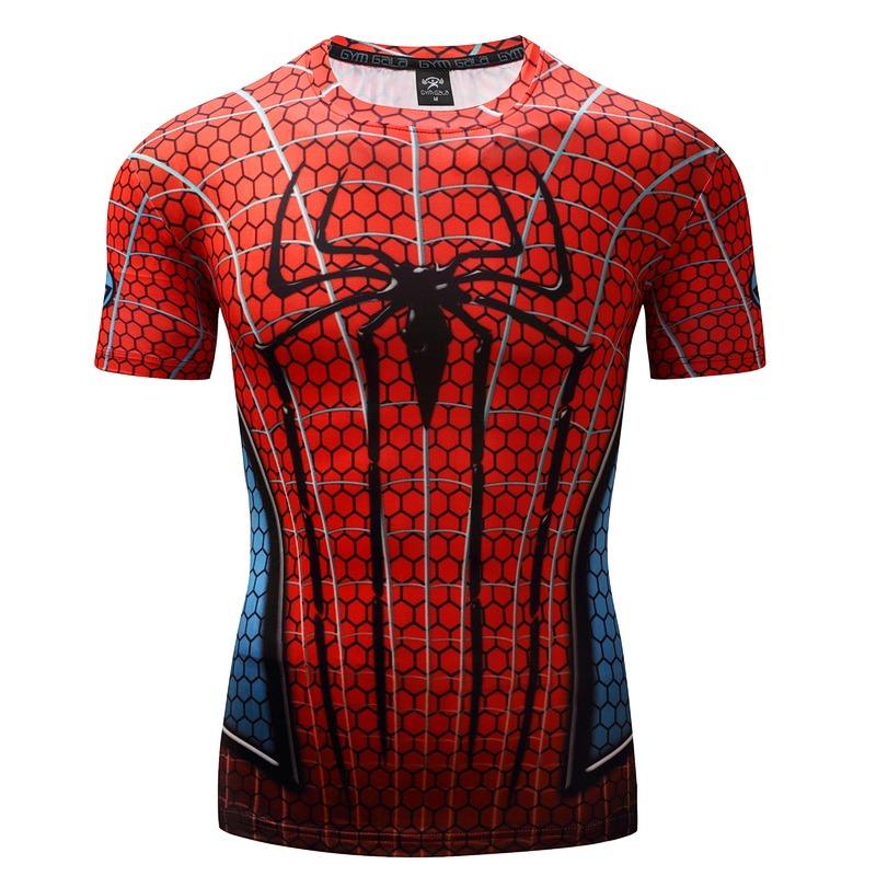 

Fashion Spider Printing Pattern Men s T Shirt Outdoor Bodybuilding Sports Short Sleeve Tees Summer Quick Dry Material Streetwear S