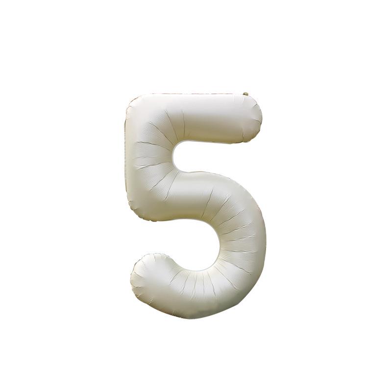 Large Milk White Number Balloons (32/40 inch) – Ideal for Kids' Birthday Parties and Outdoor Photo Props