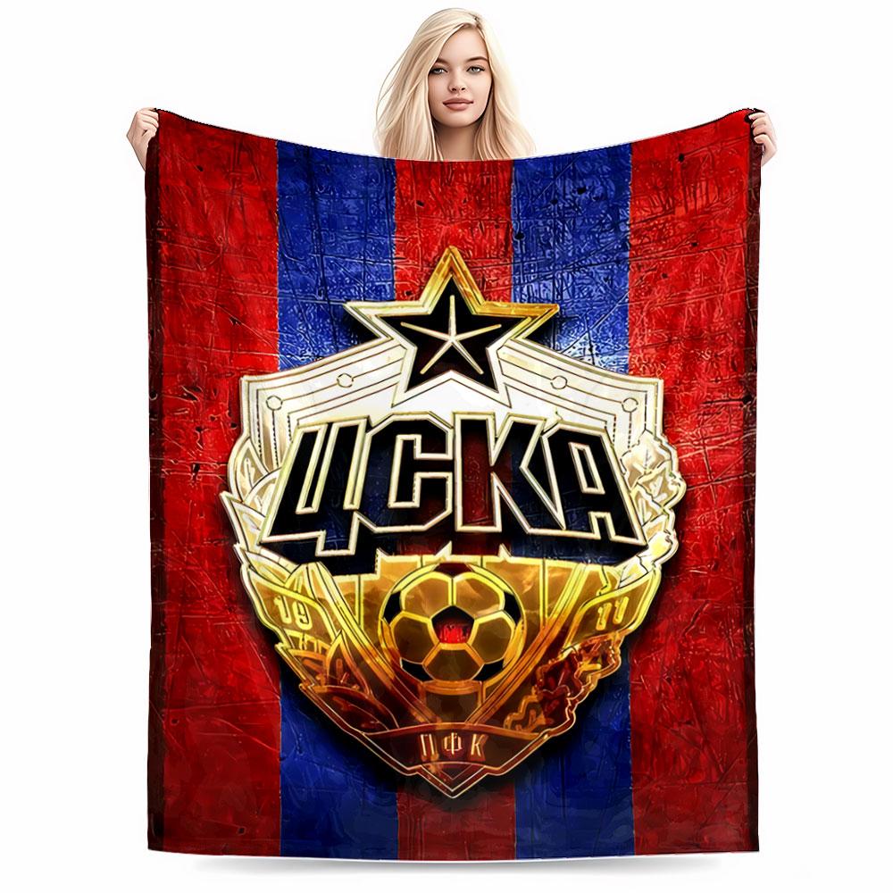 CSKA Emblem Blanket Design for all seasons blanket lunch break throw gift
