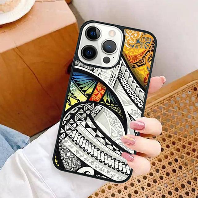 Maori Polynesian Samoan Tribal Phone Case for iPhone 17 Air 16 16e 15 Plus for Apple 13 11 12 14 Pro Max Cover Coque