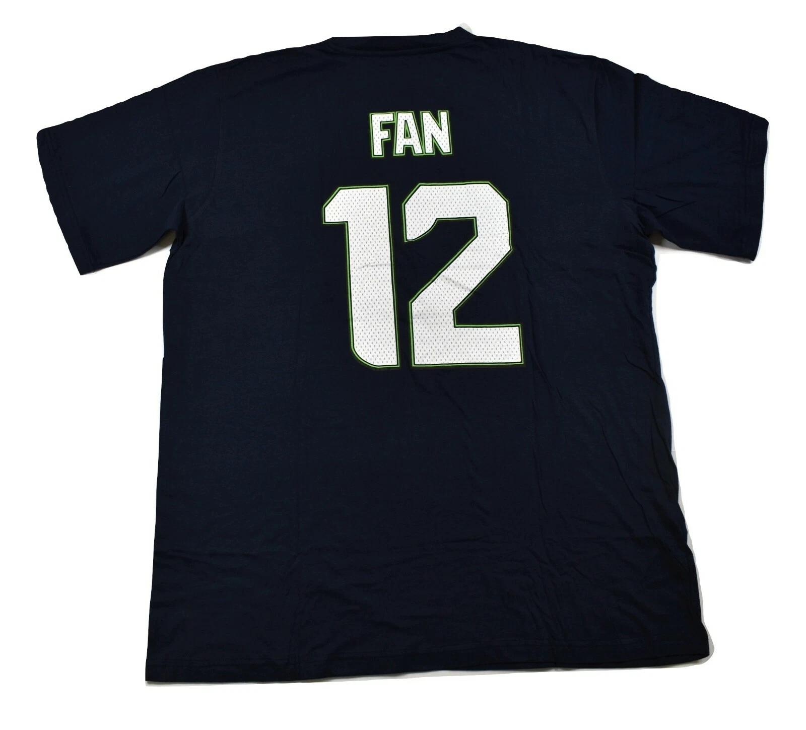 Majestic NFL Big & Tall Mens Seattle Seahawks #12 Fan Shirt New LT, 2XLT 2XL