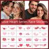 Disposable Valentine's Day Tattoo Waterproof Love Face Stickers Take Photos