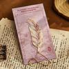 Artistic Feather Metal Bookmark with Tassel Vintage Elegant Page Marker Durable Rust-Resistant Fantasy Gift for Book Lovers Writers & Students
