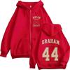 Off Campus Graham 44 Zipper Hoodies Men's Clothing Casual Long Sleeves Zip Up Hooded Sweatshirts Jackets COATS Streetwear