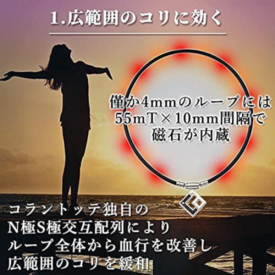 Colantotte Magnetic TAO AURA Medium Necklace, Necklace, Lim, ACAPK01, Black/Black,