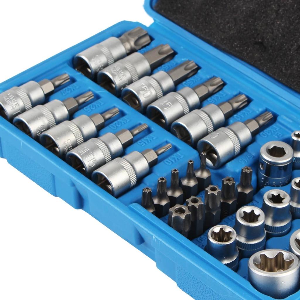 Car Repair Hand Tools 34Pcs/set Professional Torx Star Socket Hexagon Wrench Set Chrome Vanadium steel Pressure Batch Sleeve Set