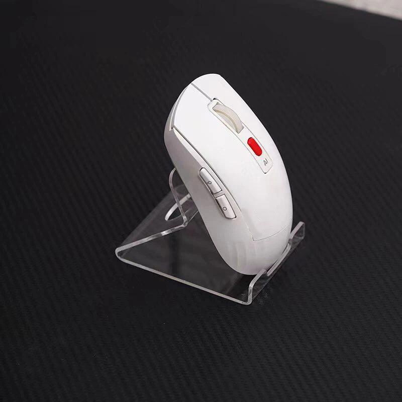 Acrylic Mouse Stand Transparent Storage Holder for Desk Display Rack Fits All Mouse Types Perfect for Home School Office Workspace