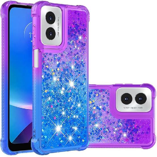 Case for Motorola Moto G 5G 2024 Case Women Girls Cute Clear Glitter Heavy Duty Shockproof Back Cover Soft TPU Phone Case for Moto G 5G 2024 Gradient
